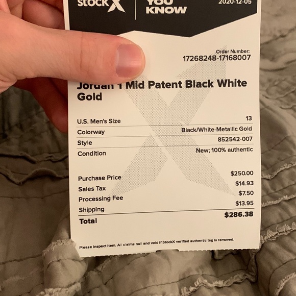 Jordan 1 Mid Black Metallic Gold. Size 13 - Picture 7 of 7